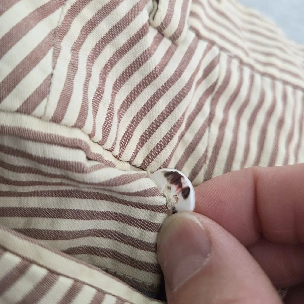 Polo Ralph Lauren 381 Bleeker Seersucker Shorts Men 35 Brown Striped Classic Fit